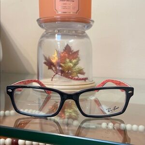 Ray-Ban Black Frame with Red Interior Glasses